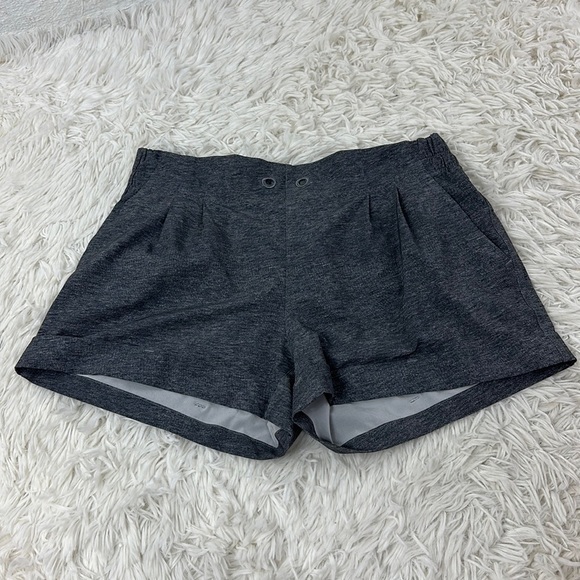 Lululemon Spring Break Away Short II Heathered Texture Printed Greyt Deep Coal - Picture 1 of 6